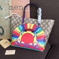 gg Children’s gg Supreme Rainbow Birds Tote Bag gg Supreme Canvas Brown/Multicolor For Children’s 8in/20cm gg  410812