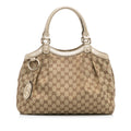 Brown Gucci GG Canvas Sukey Tote