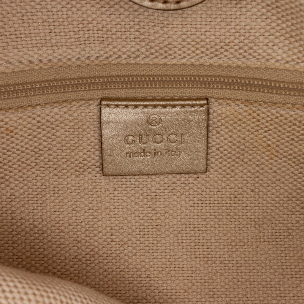 Brown Gucci GG Canvas Sukey Tote