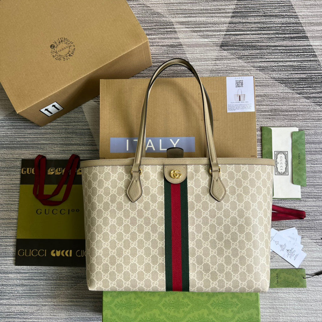 gg Ophidia Medium gg Tote Beige For Women, Women’s Bags 15in/38cm gg ‎631685 UULAG 9682