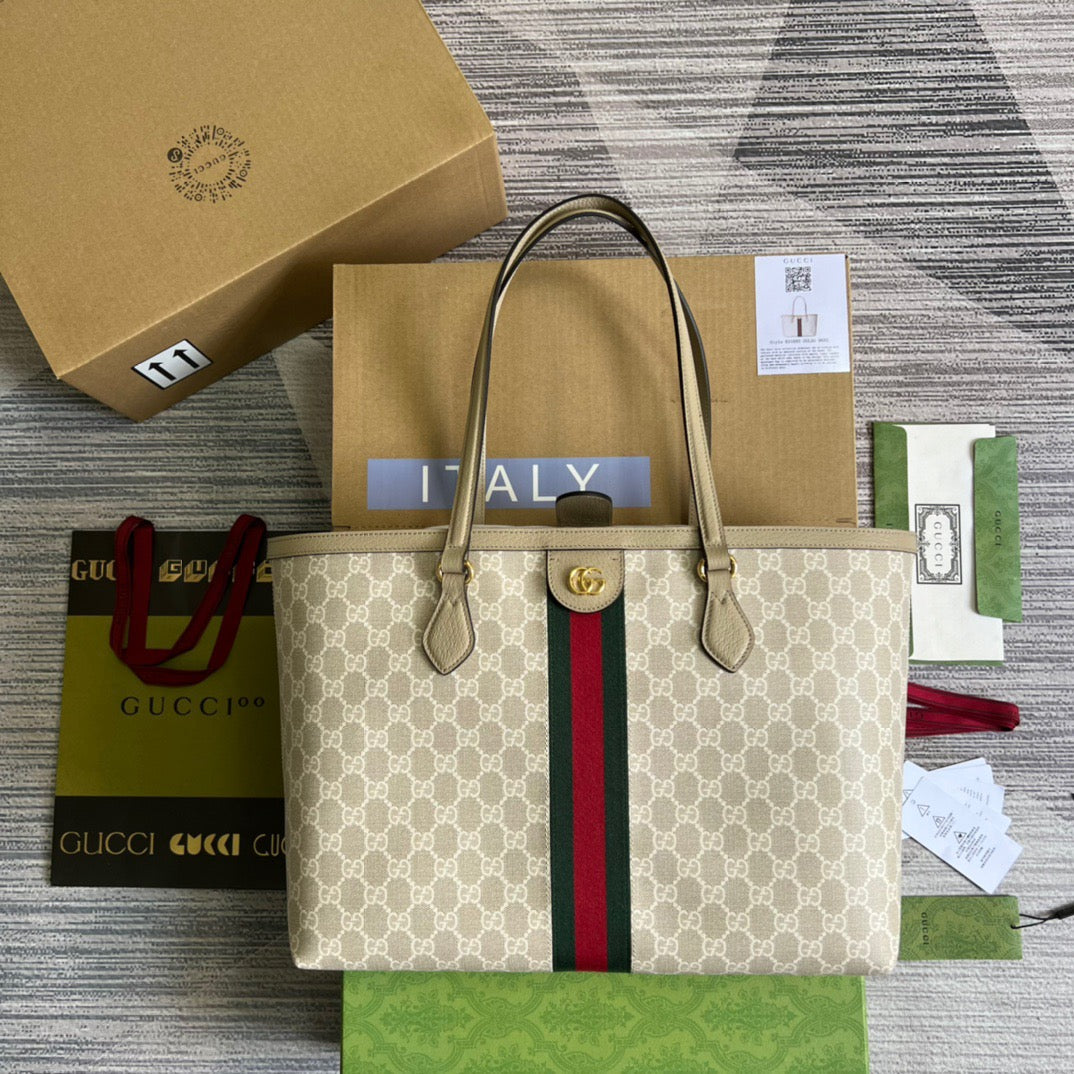 gg Ophidia Medium gg Tote Beige For Women, Women’s Bags 15in/38cm gg ‎631685 UULAG 9682