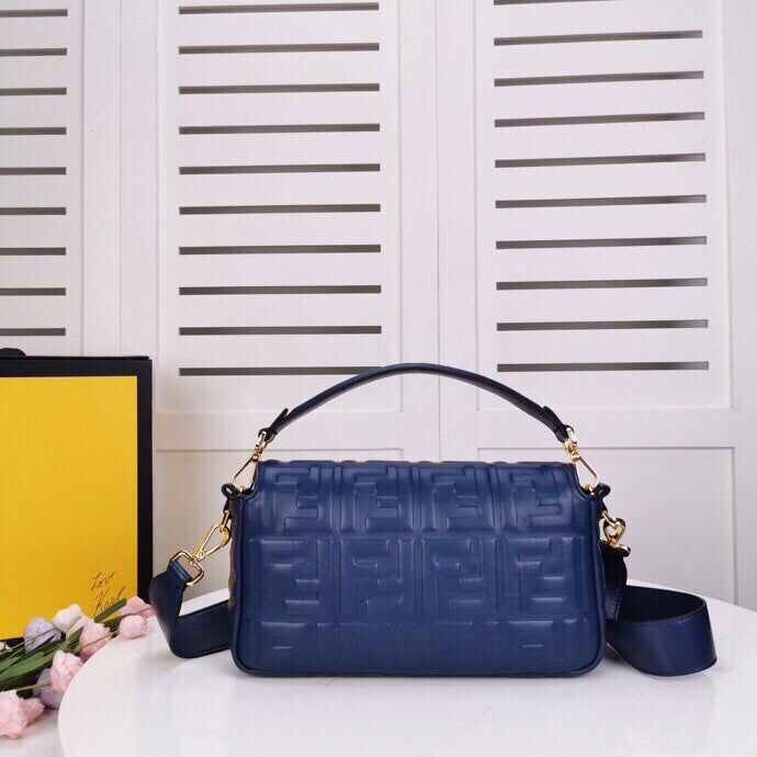 FI Baguette Chain MiGLAMI MeGLAMIum Dark Blue Bag For Woman 26cm/10in