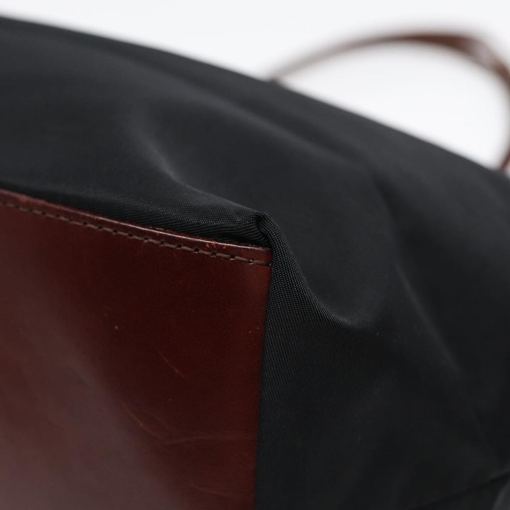 FENDI Tote Bag Nylon Black Silver 88083