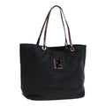 FENDI Tote Bag Nylon Black Silver 88083