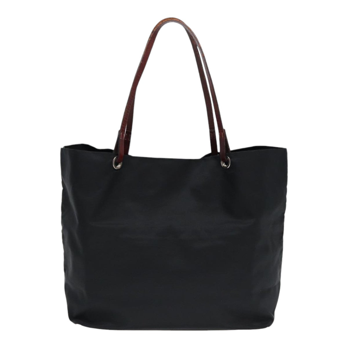 FENDI Tote Bag Nylon Black Silver 88083