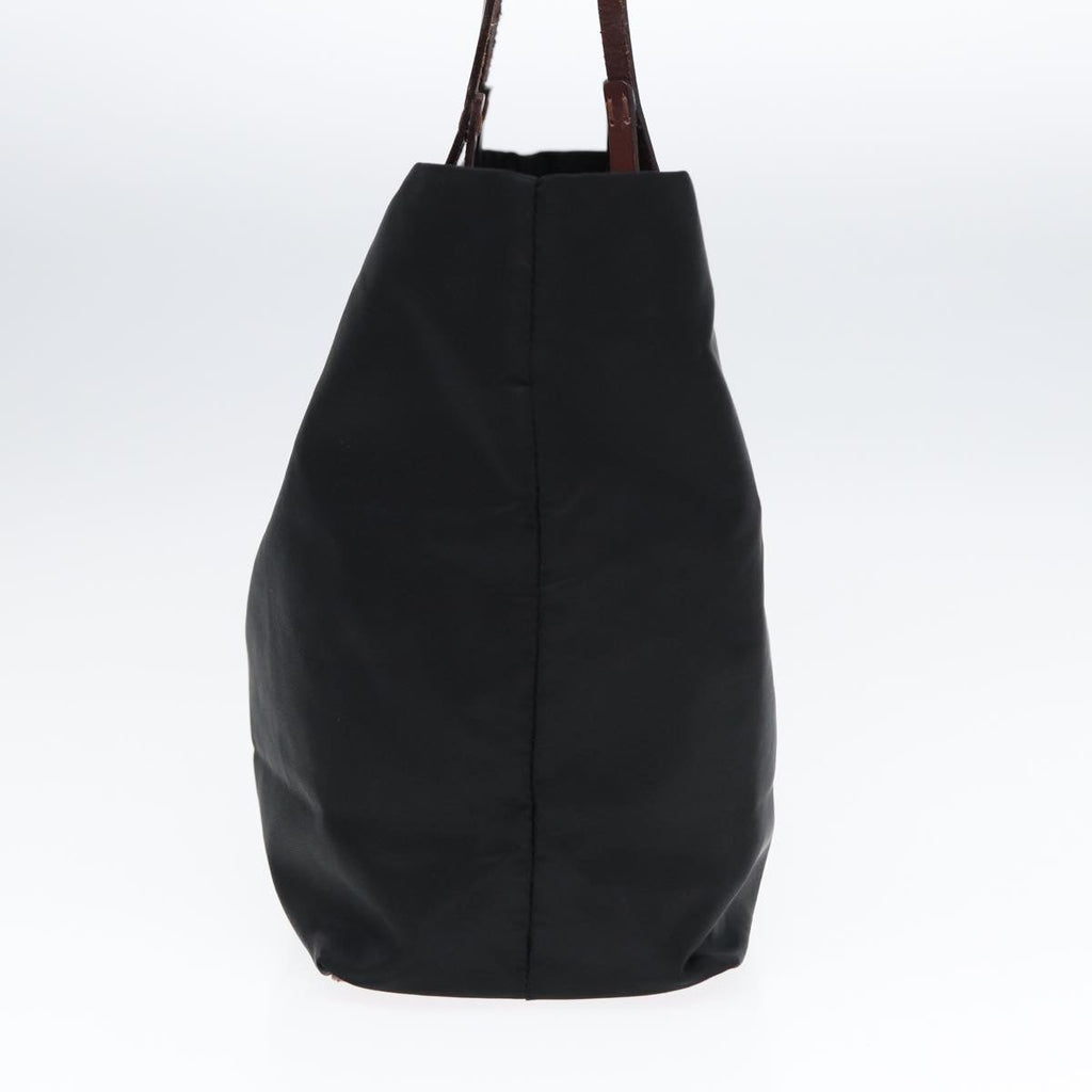 FENDI Tote Bag Nylon Black Silver 88083