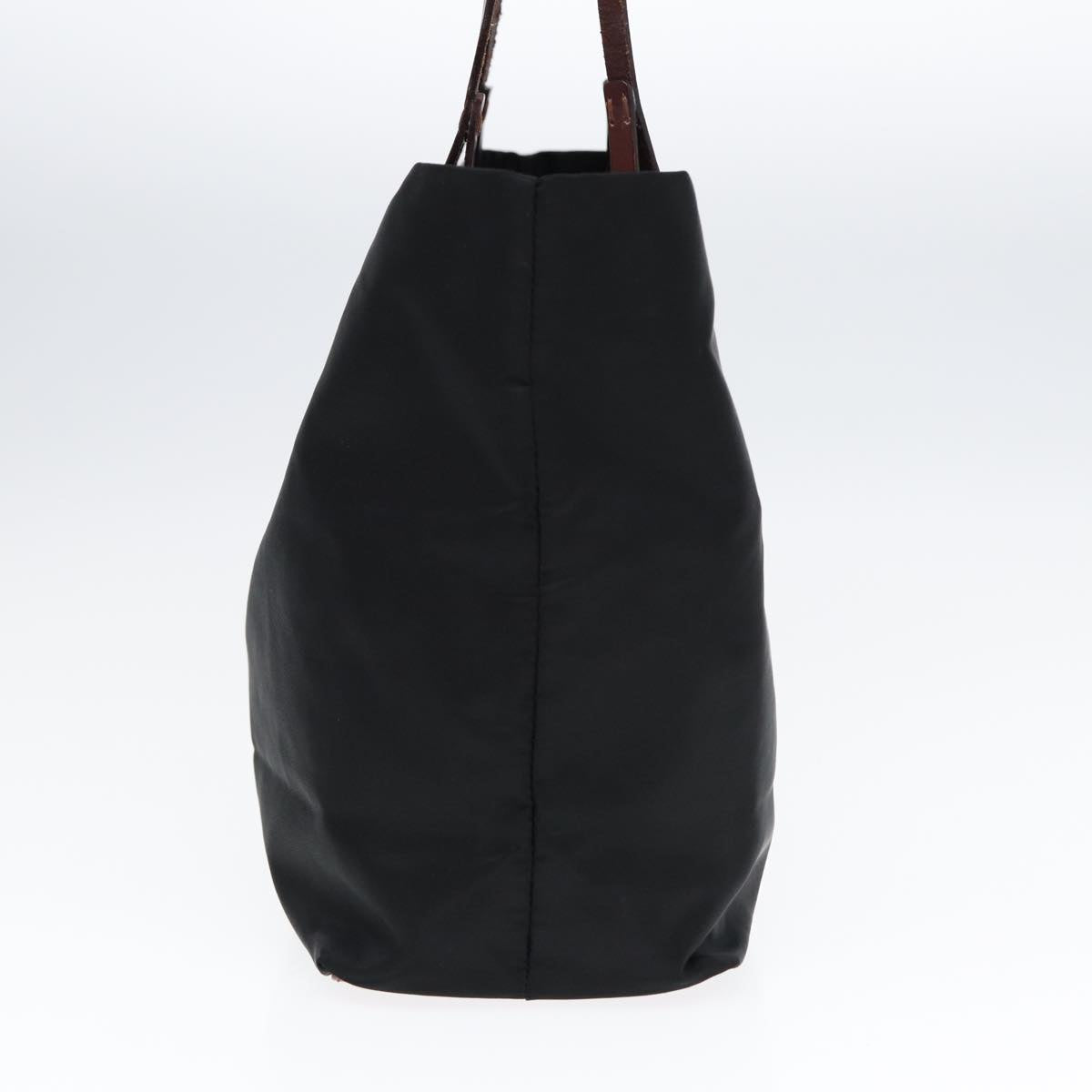 FENDI Tote Bag Nylon Black Silver 88083