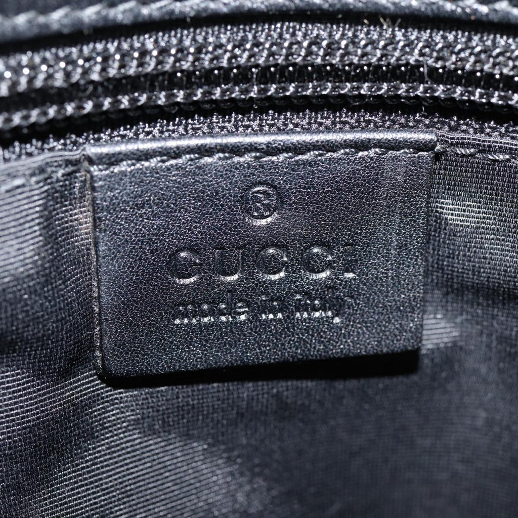 GUCCI GG Canvas Business Bag Black Silver 88143