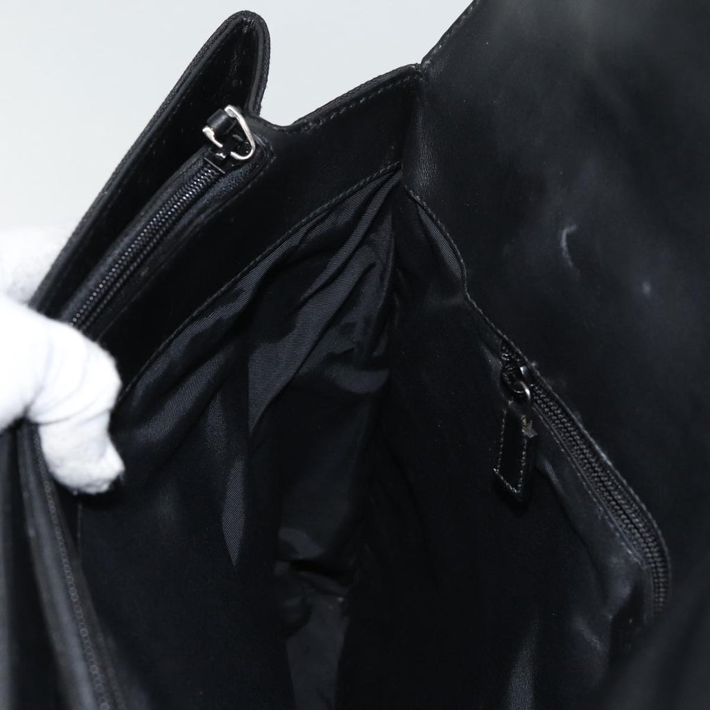 GUCCI GG Canvas Business Bag Black Silver 88143