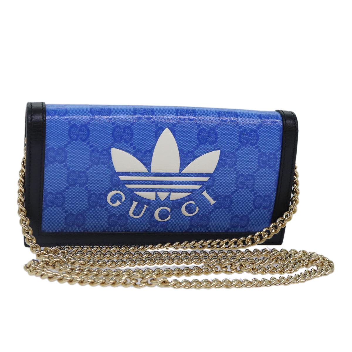 GUCCI GG Supreme Adidas Collaboration Chain Shoulder Wallet 621892 88144A
