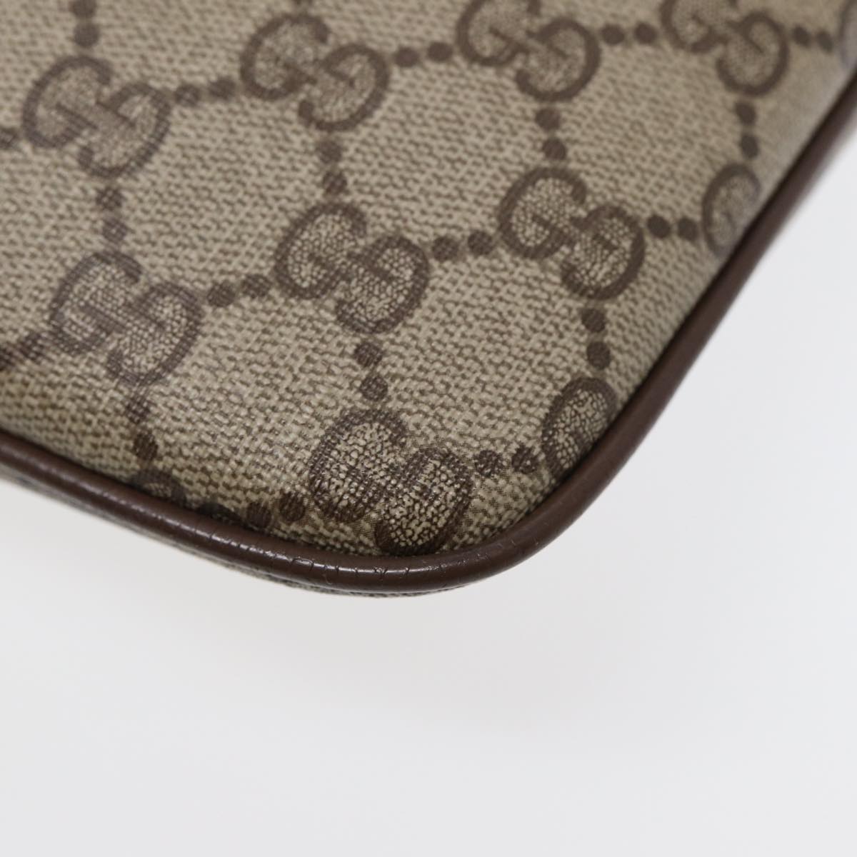GUCCI GG Supreme Web Sherry Line Shoulder Bag PVC Beige 904 02 047 88145