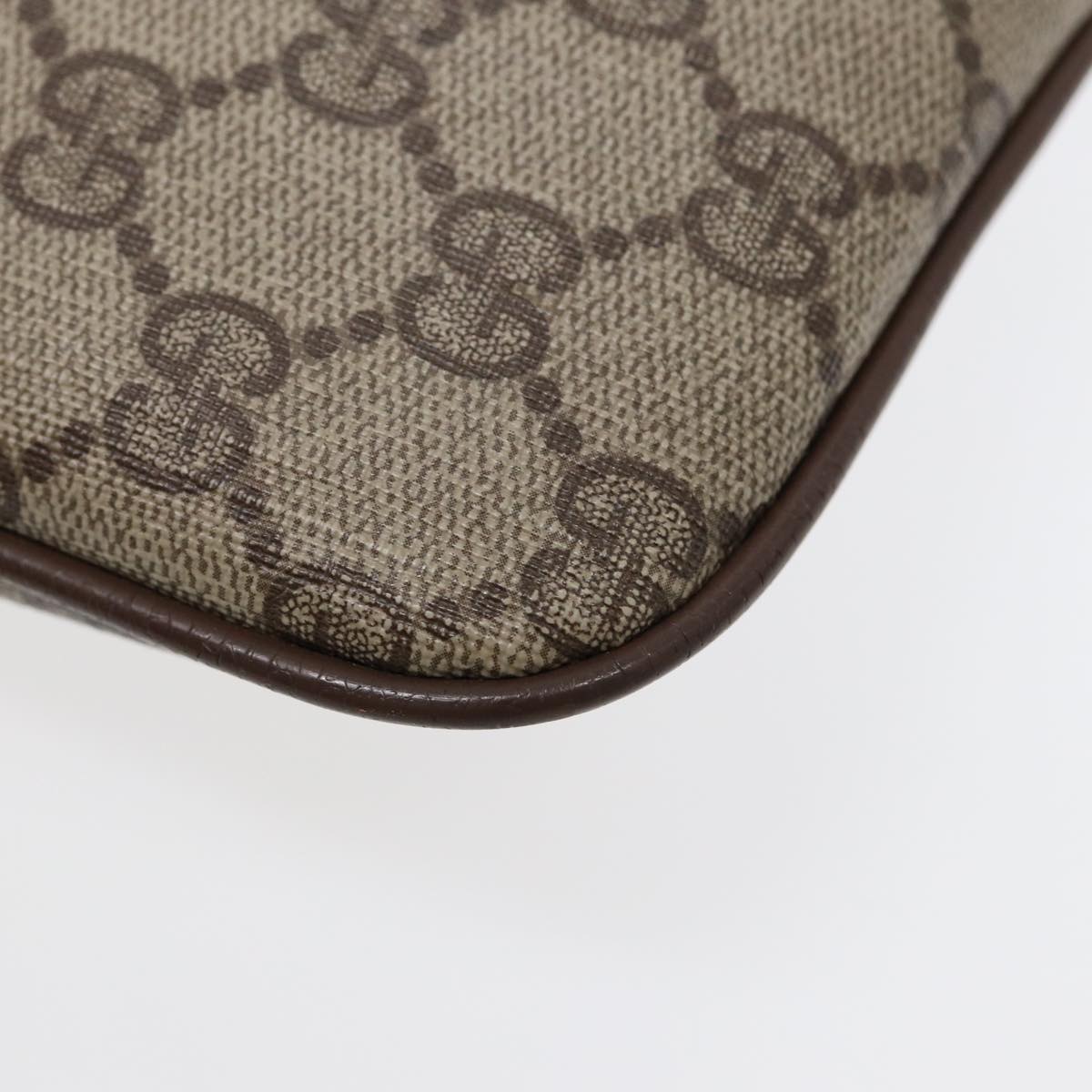GUCCI GG Supreme Web Sherry Line Shoulder Bag PVC Beige 904 02 047 88145