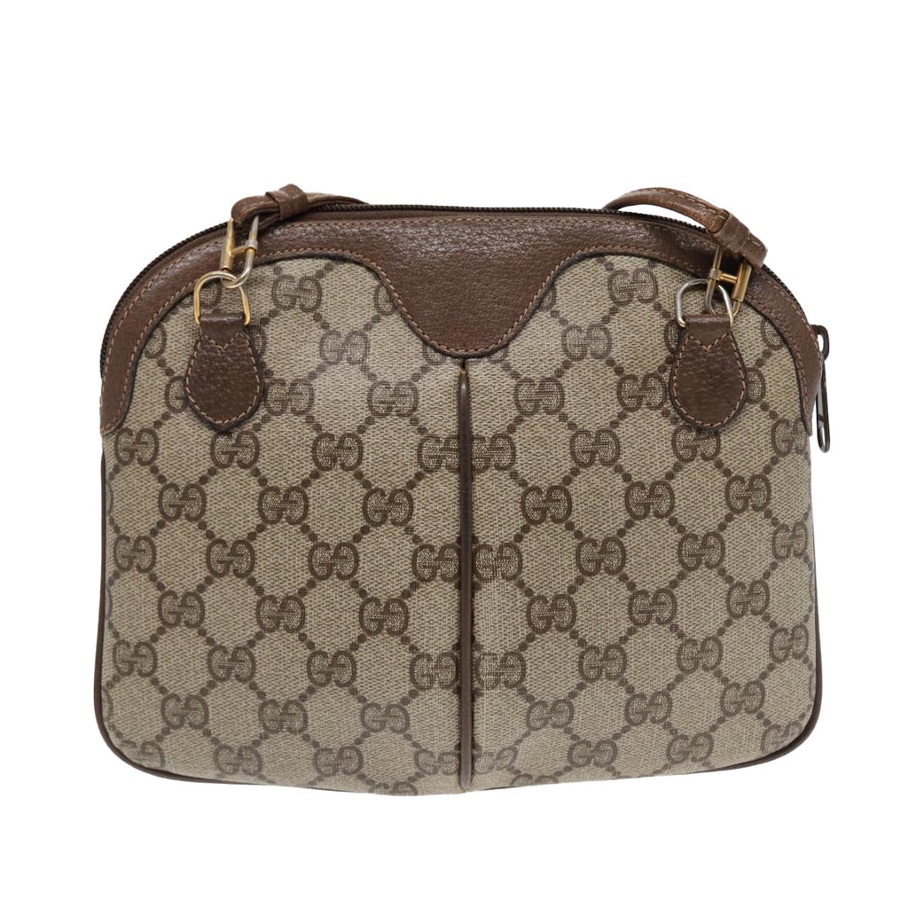 GUCCI GG Supreme Web Sherry Line Shoulder Bag PVC Beige 904 02 047 88145
