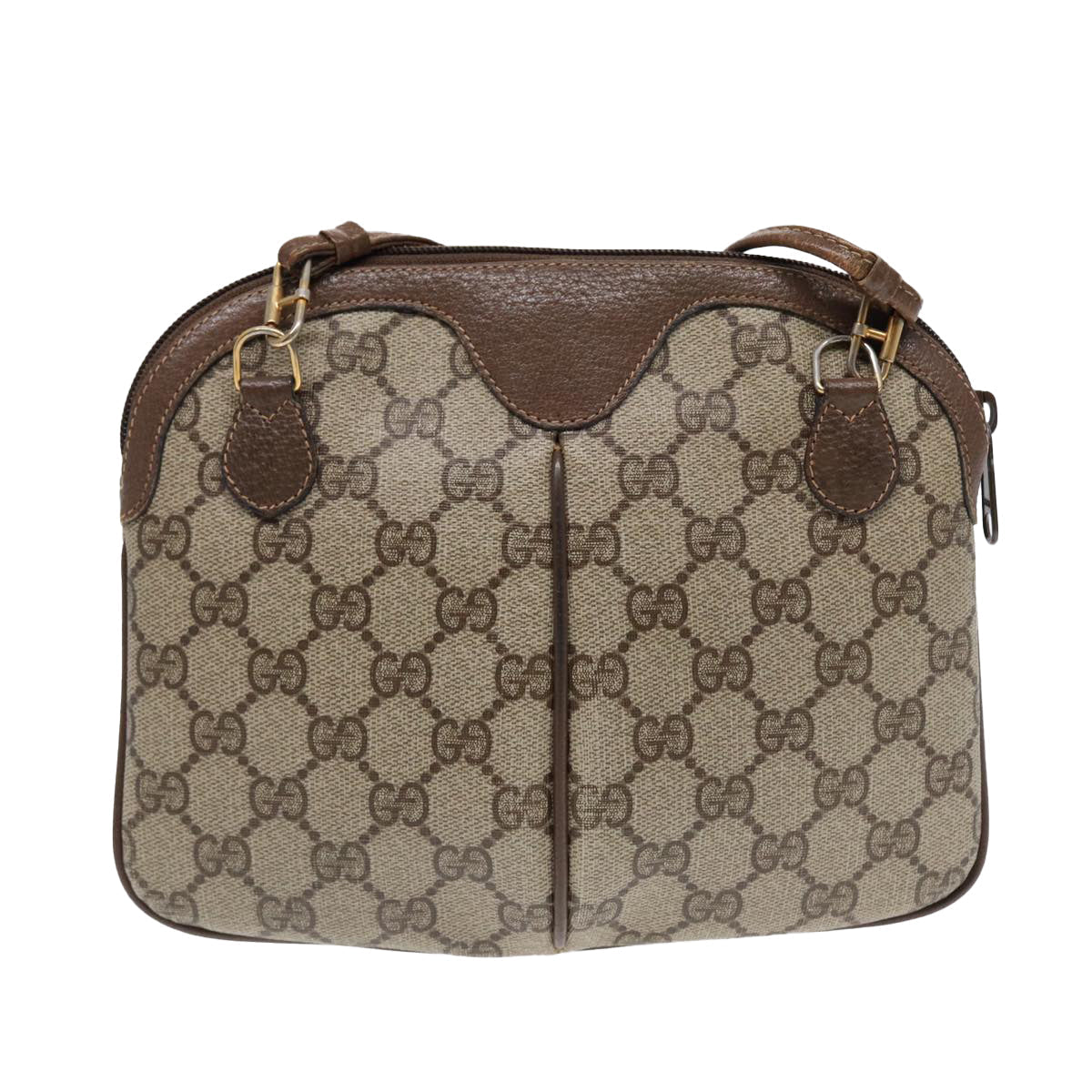 GUCCI GG Supreme Web Sherry Line Shoulder Bag PVC Beige 904 02 047 88145