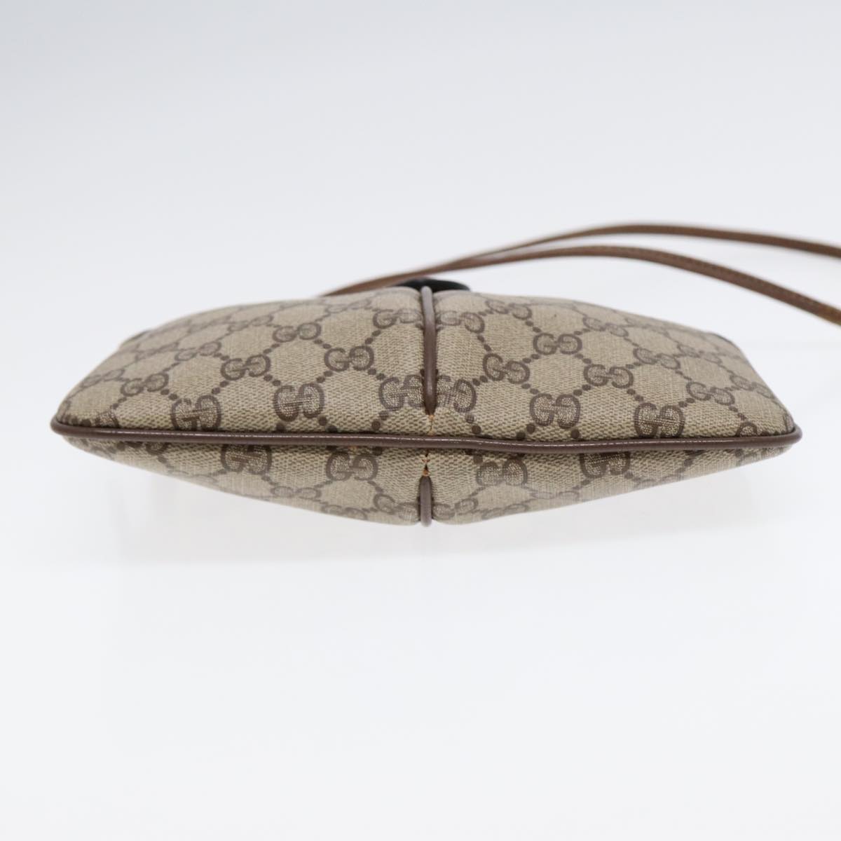 GUCCI GG Supreme Web Sherry Line Shoulder Bag PVC Beige 904 02 047 88145