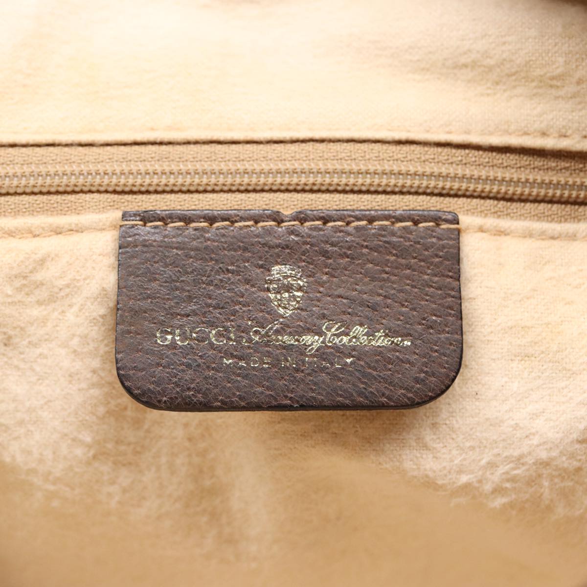 GUCCI GG Supreme Web Sherry Line Shoulder Bag PVC Beige 72 001 4071 88146