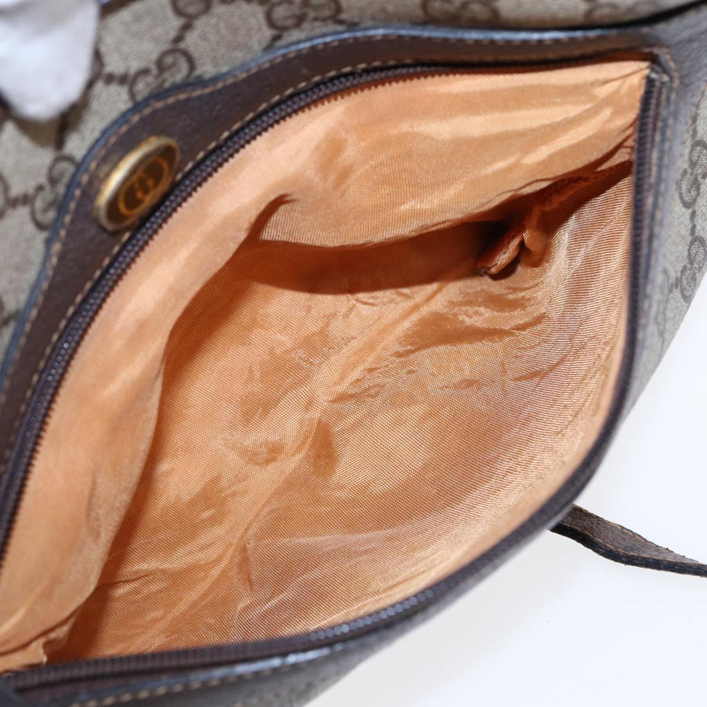 GUCCI GG Supreme Web Sherry Line Shoulder Bag PVC Beige 72 001 4071 88146
