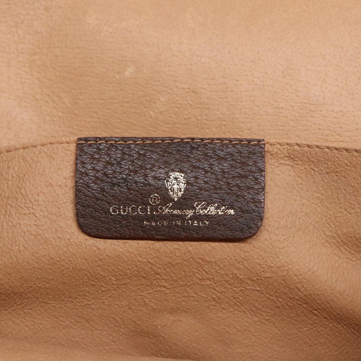 GUCCI GG Supreme Web Sherry Line Clutch Bag PVC Red Gold 156 01 031 88149