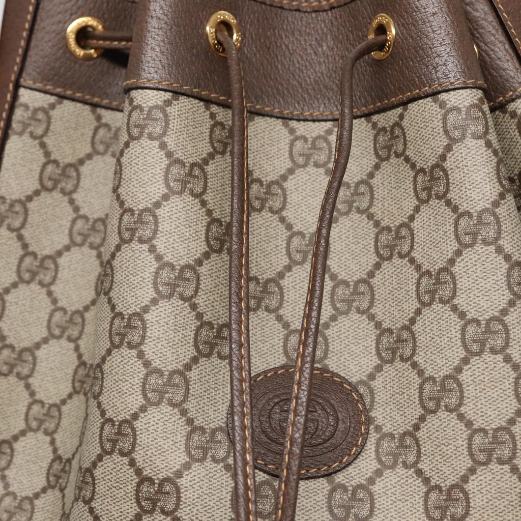 GUCCI GG Supreme Web Sherry Line Shoulder Bag Beige Gold 001 164 0933 88150