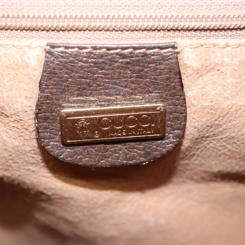 GUCCI GG Supreme Web Sherry Line Shoulder Bag Beige Gold 001 164 0933 88150