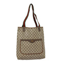 GUCCI GG Supreme Web Sherry Line Tote Bag PVC Beige Red 39 02 003 88154