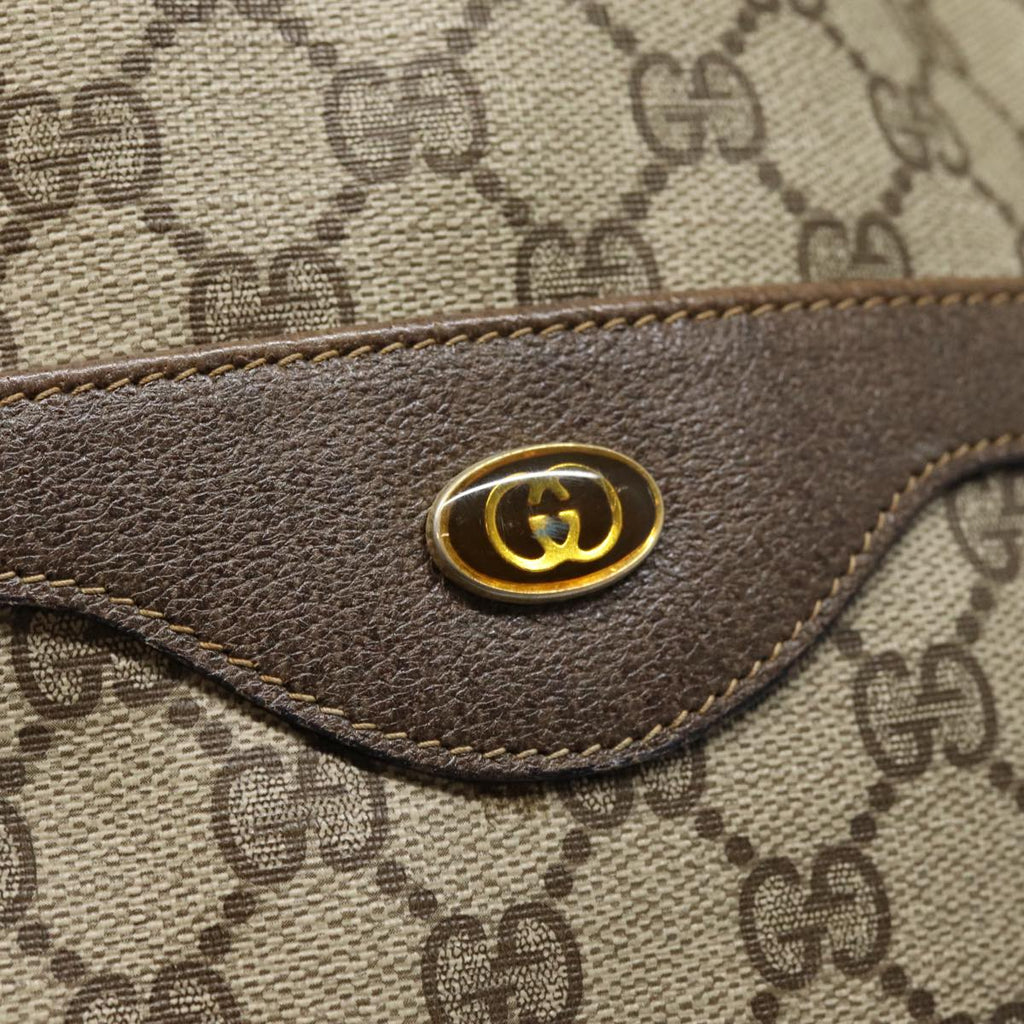 GUCCI GG Supreme Web Sherry Line Tote Bag PVC Beige Red 39 02 003 88154