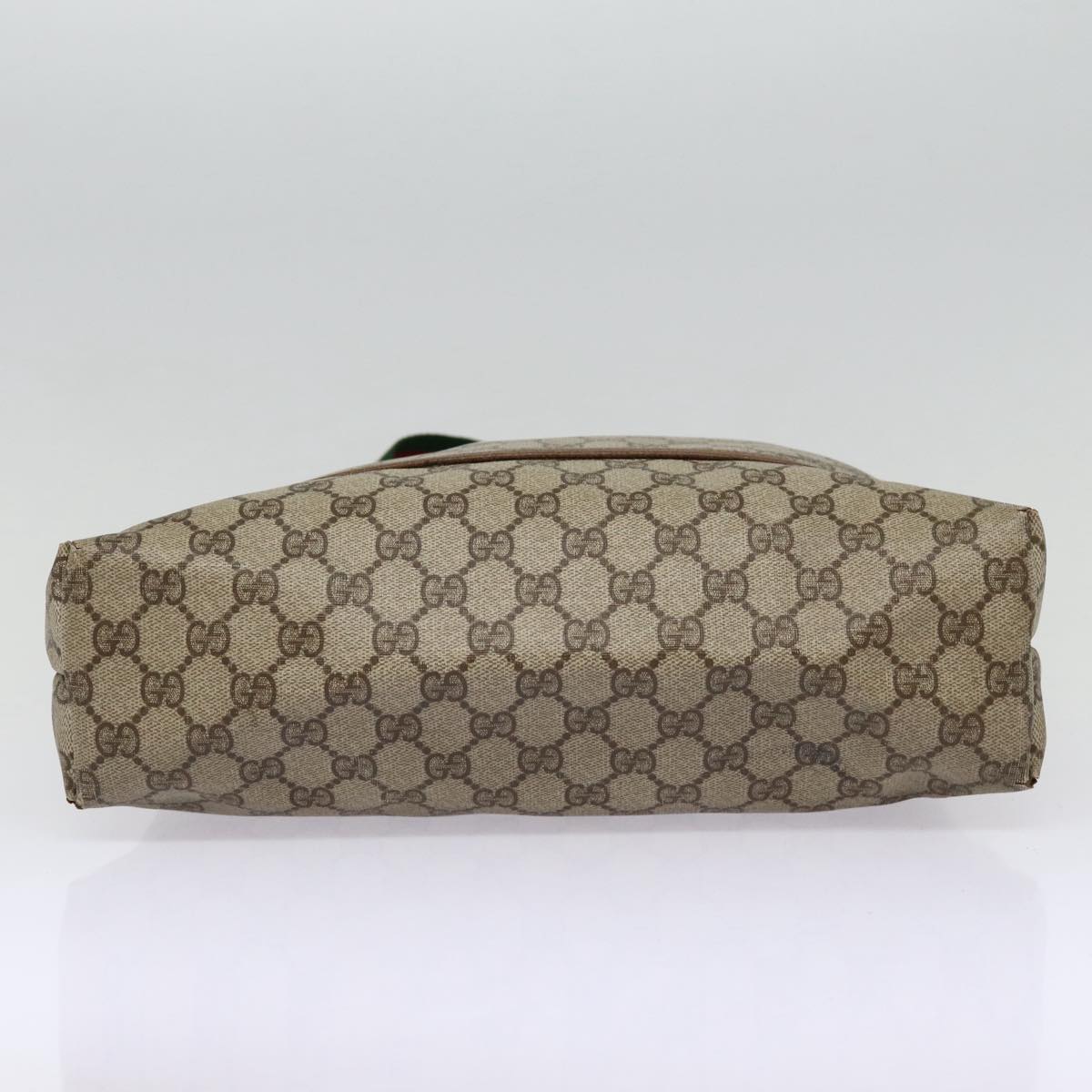 GUCCI GG Supreme Web Sherry Line Tote Bag PVC Beige Red 39 02 003 88154