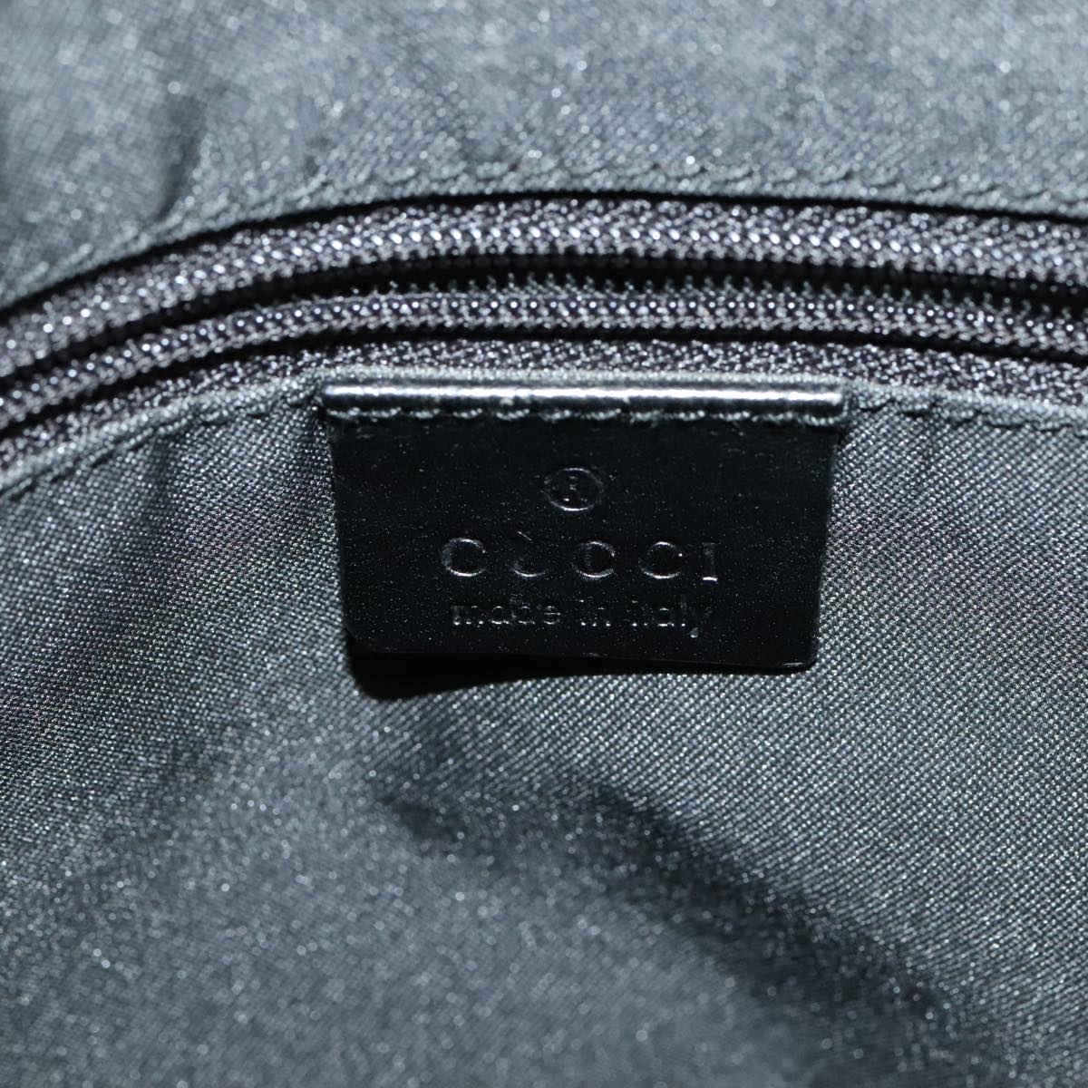 GUCCI GG Canvas Shoulder Bag Nylon Black Silver 001 3770 88165