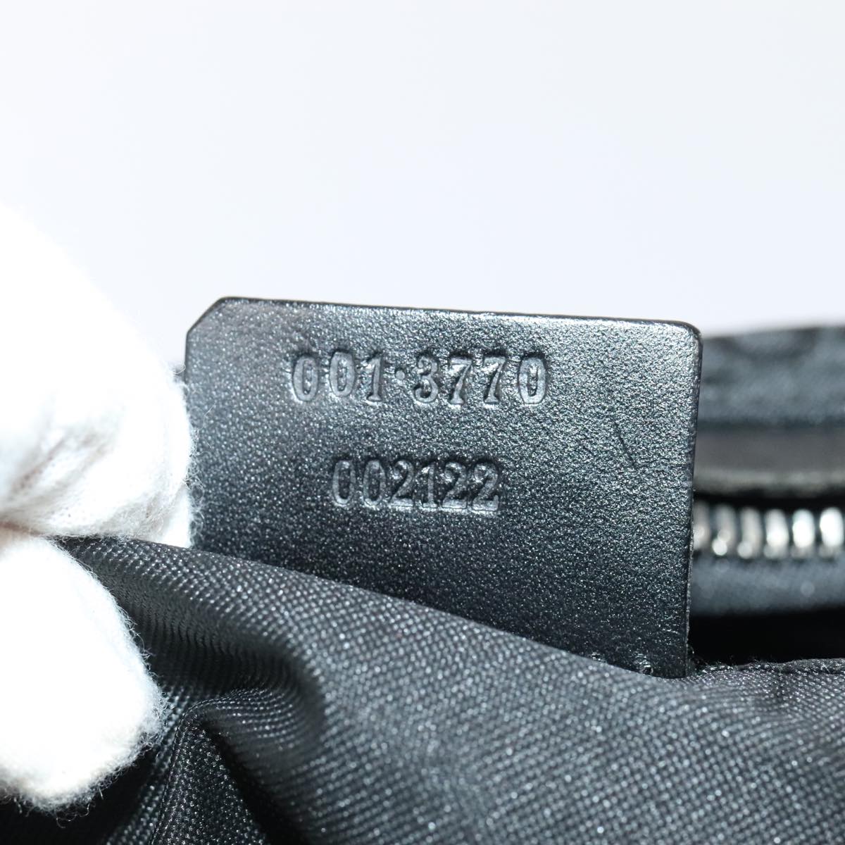 GUCCI GG Canvas Shoulder Bag Nylon Black Silver 001 3770 88165