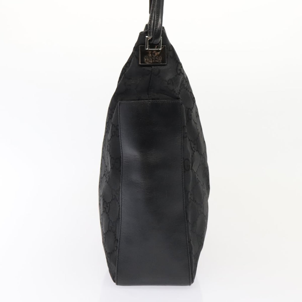 GUCCI GG Canvas Shoulder Bag Nylon Black Silver 001 3770 88165