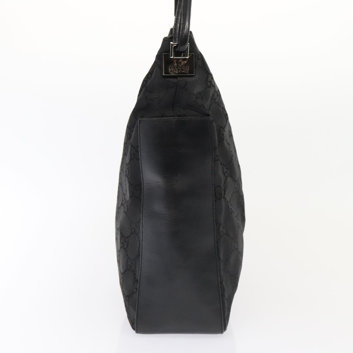 GUCCI GG Canvas Shoulder Bag Nylon Black Silver 001 3770 88165