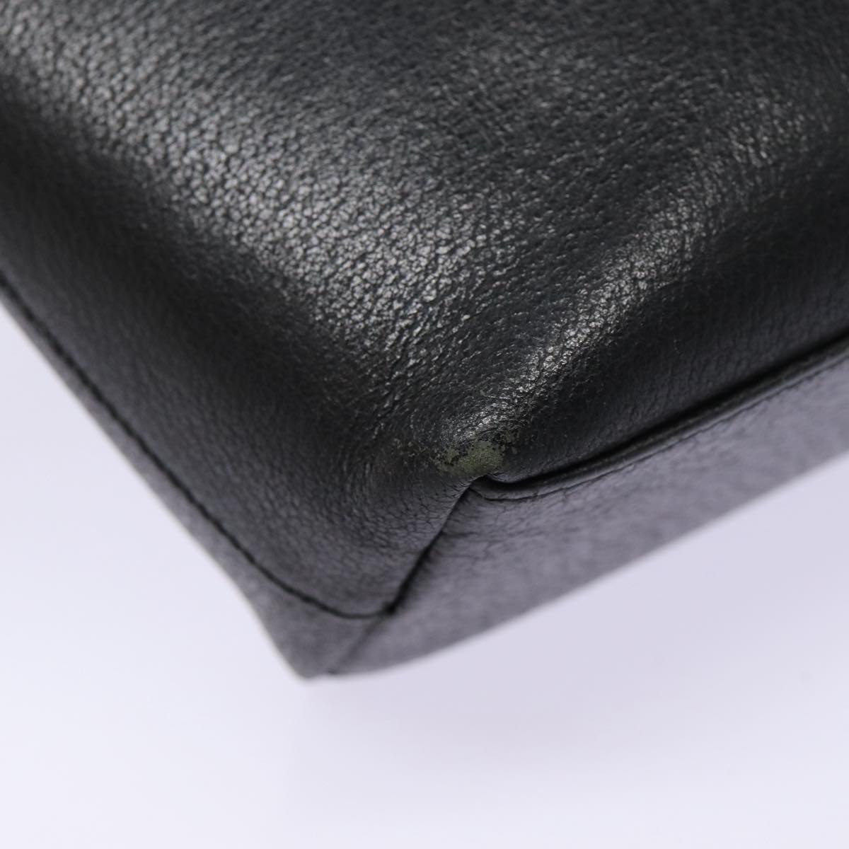 GUCCI Hand Bag Leather Black Gold 000 2058 0558 0 88166