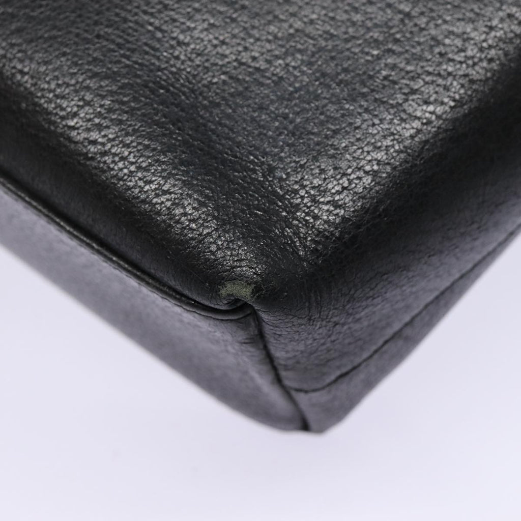 GUCCI Hand Bag Leather Black Gold 000 2058 0558 0 88166