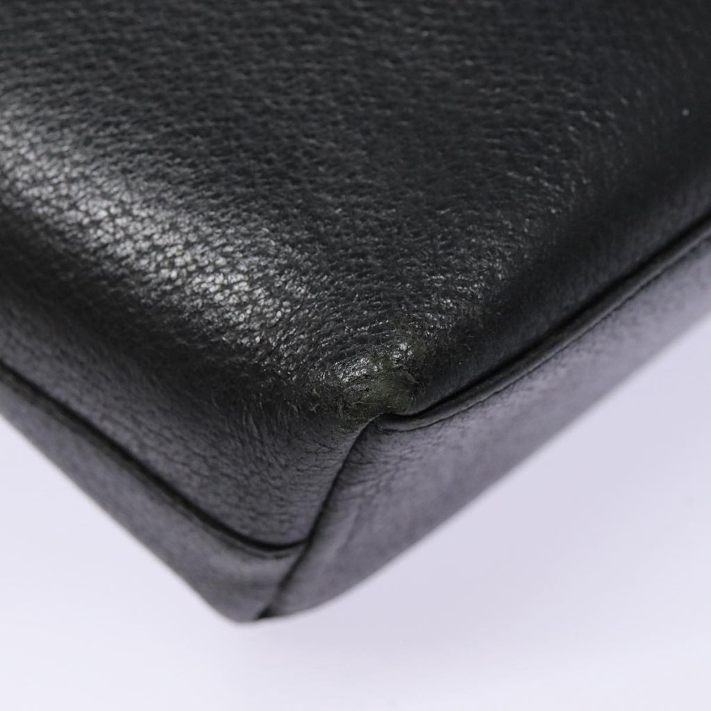 GUCCI Hand Bag Leather Black Gold 000 2058 0558 0 88166