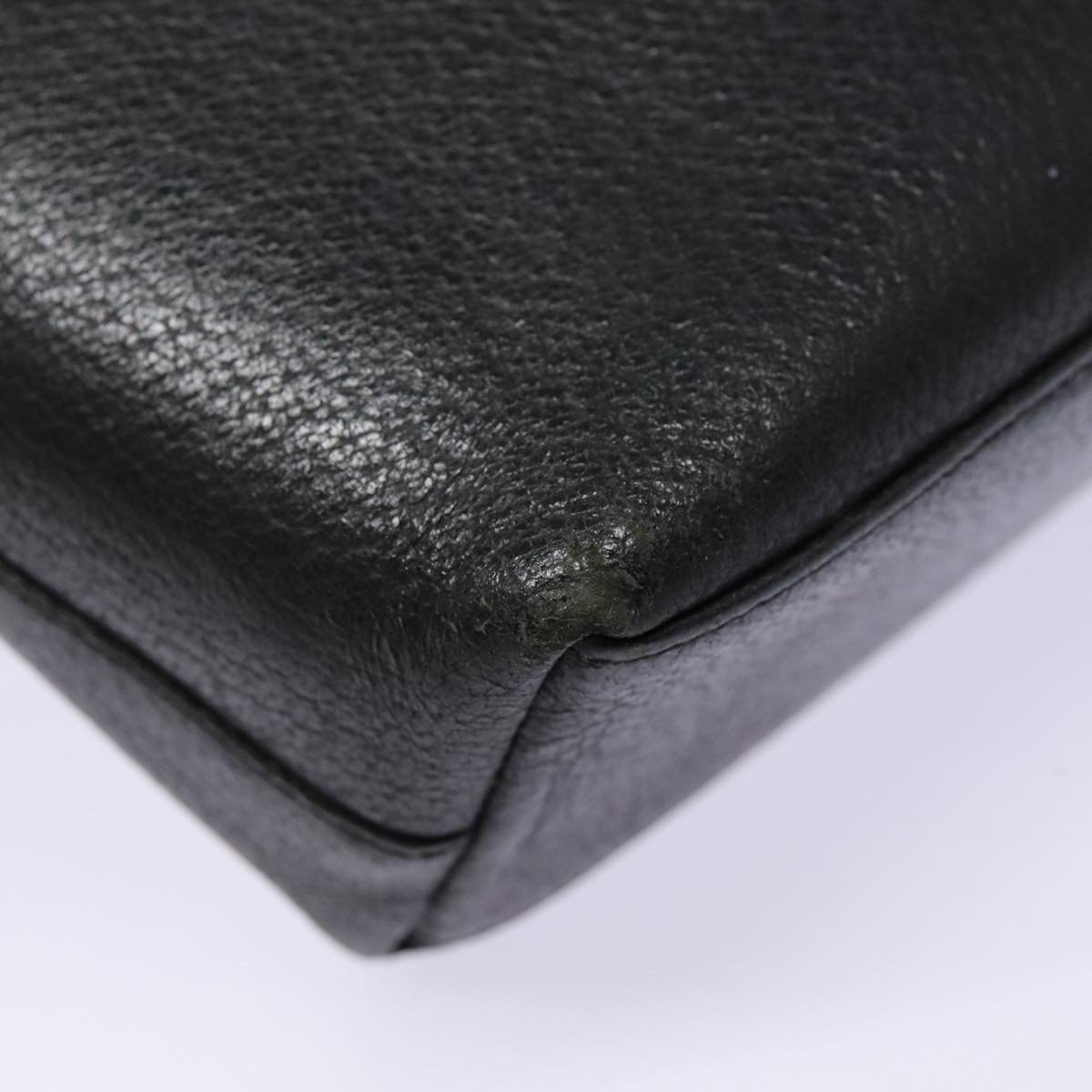 GUCCI Hand Bag Leather Black Gold 000 2058 0558 0 88166