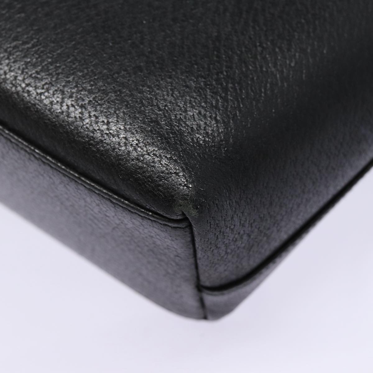 GUCCI Hand Bag Leather Black Gold 000 2058 0558 0 88166