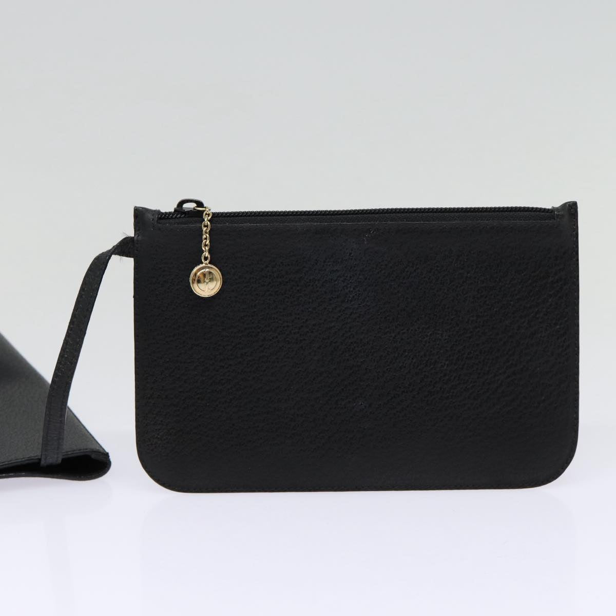GUCCI Hand Bag Leather Black Gold 000 2058 0558 0 88166