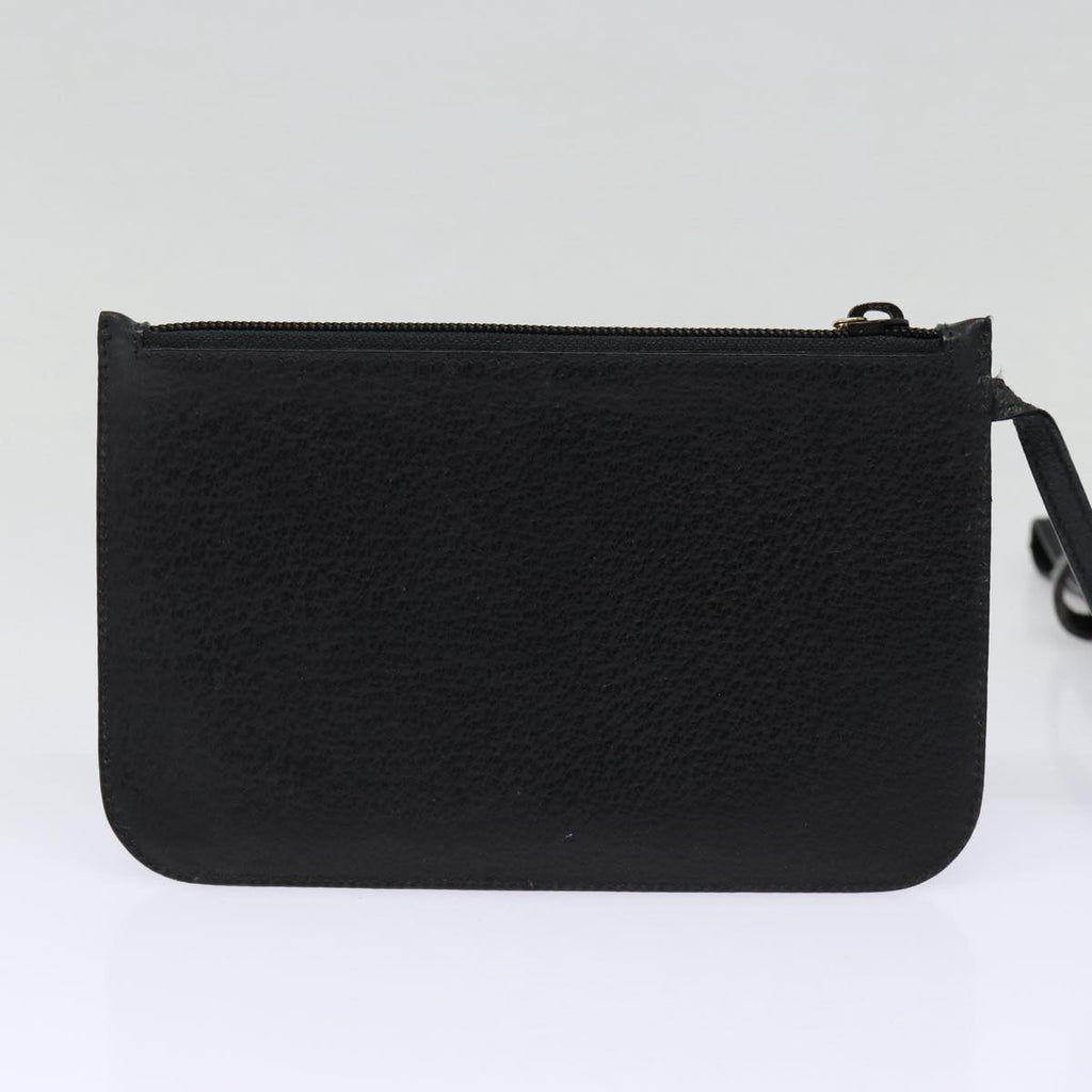 GUCCI Hand Bag Leather Black Gold 000 2058 0558 0 88166