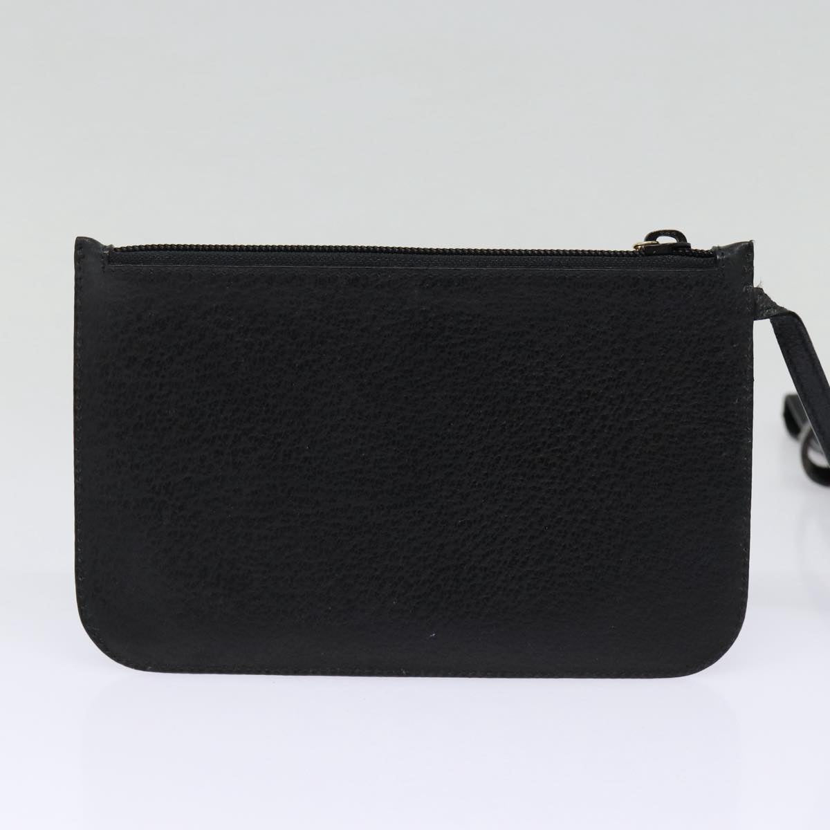 GUCCI Hand Bag Leather Black Gold 000 2058 0558 0 88166