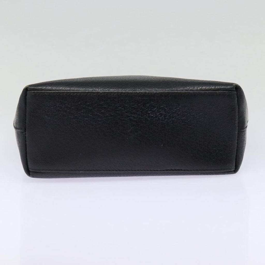 GUCCI Hand Bag Leather Black Gold 000 2058 0558 0 88166