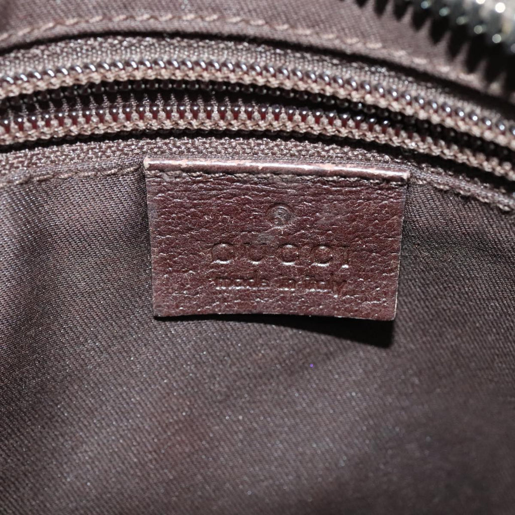 GUCCI GG Canvas Shoulder Bag Beige Silver 122793 88170