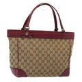 GUCCI GG Canvas Shoulder Bag Beige Gold 257061 88172