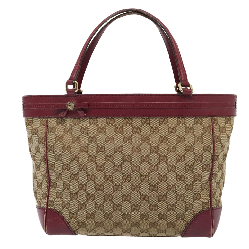 GUCCI GG Canvas Shoulder Bag Beige Gold 257061 88172