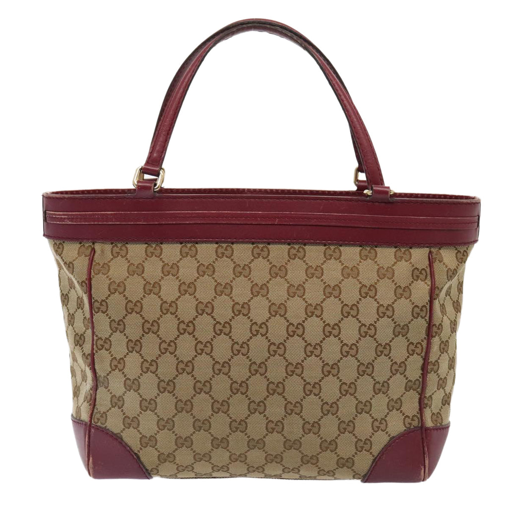 GUCCI GG Canvas Shoulder Bag Beige Gold 257061 88172
