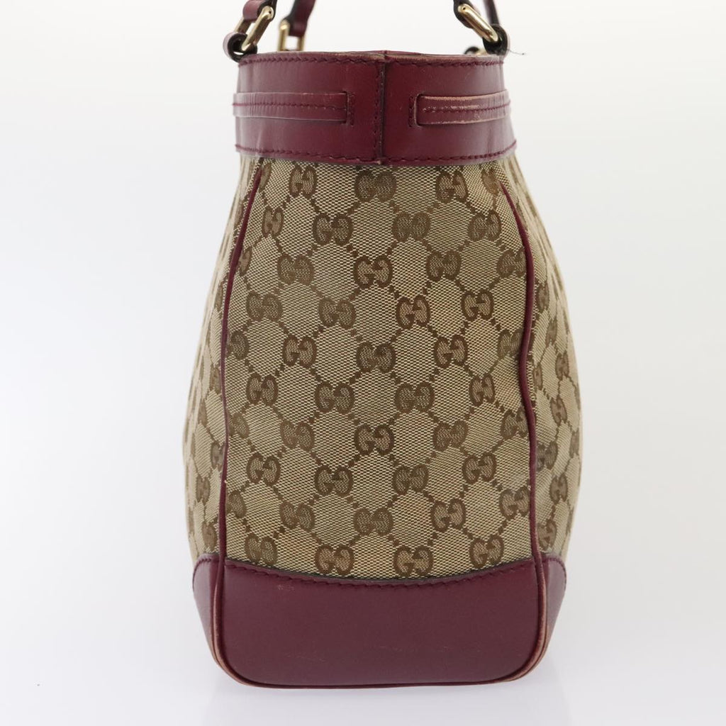 GUCCI GG Canvas Shoulder Bag Beige Gold 257061 88172