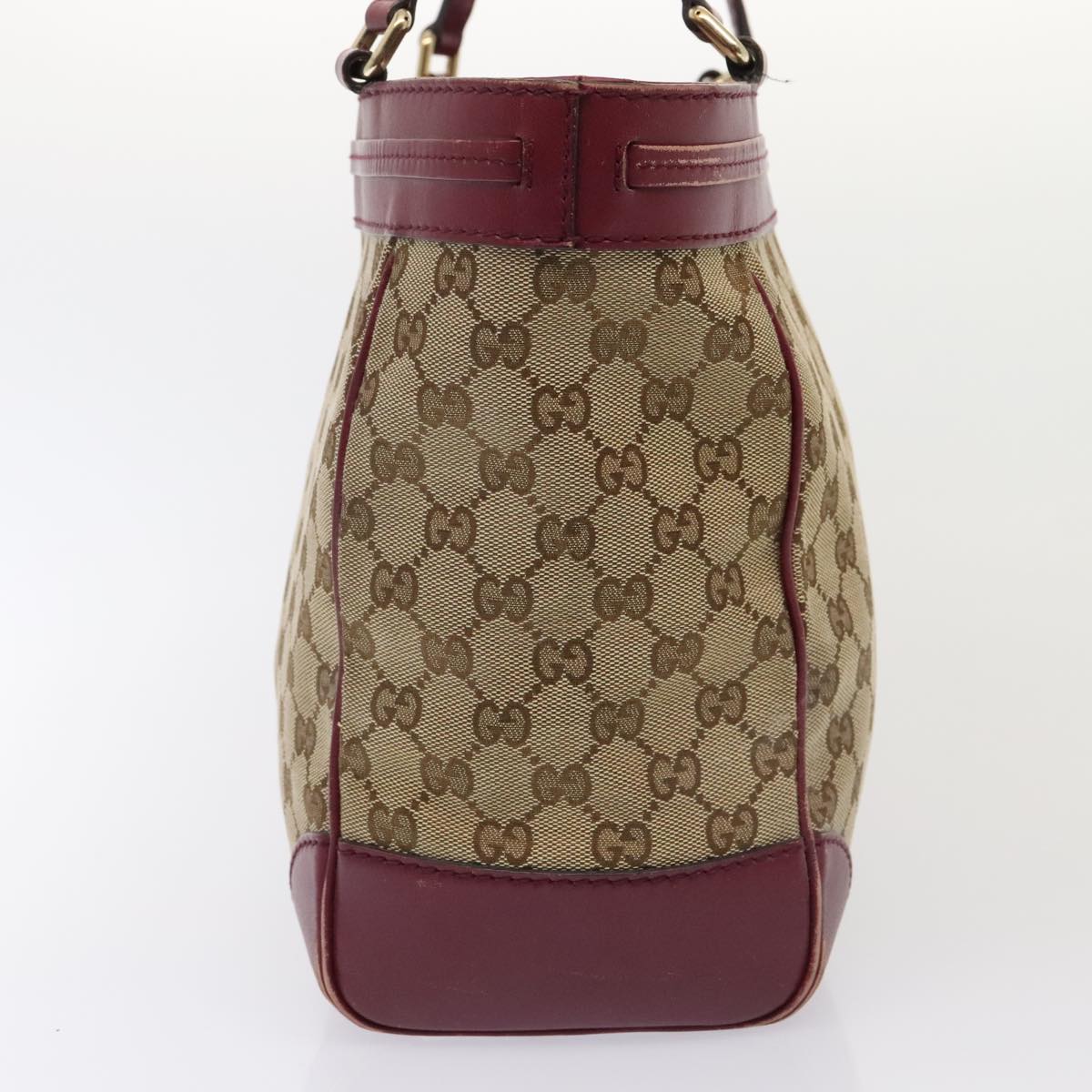 GUCCI GG Canvas Shoulder Bag Beige Gold 257061 88172
