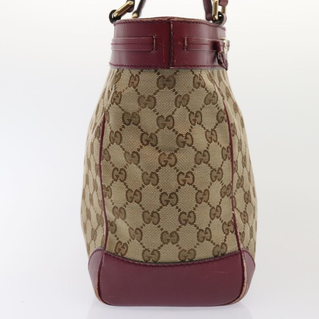 GUCCI GG Canvas Shoulder Bag Beige Gold 257061 88172