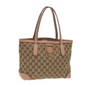 GUCCI GG Canvas Shoulder Bag Beige Gold 308604 88173