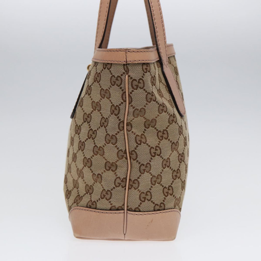 GUCCI GG Canvas Shoulder Bag Beige Gold 308604 88173