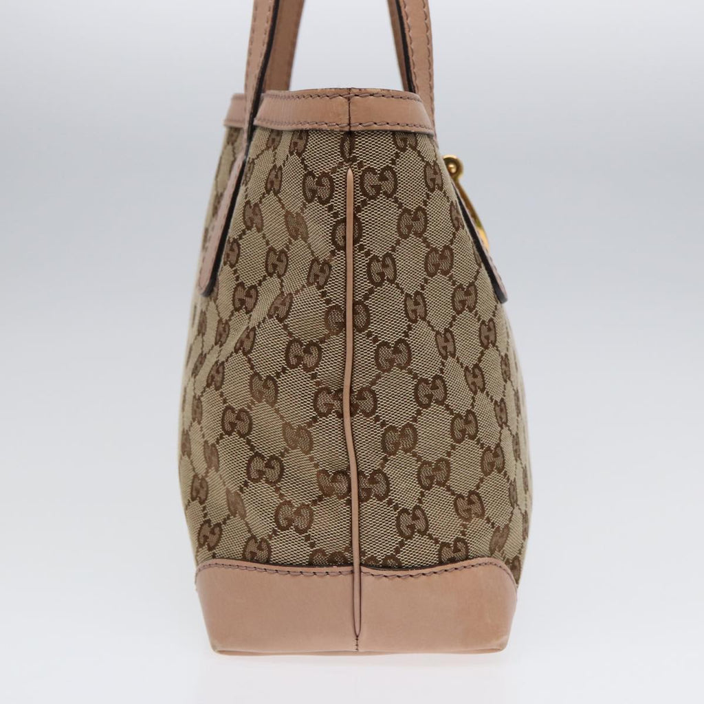 GUCCI GG Canvas Shoulder Bag Beige Gold 308604 88173